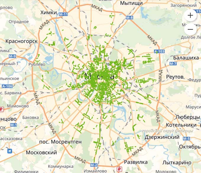 Карта Москвы